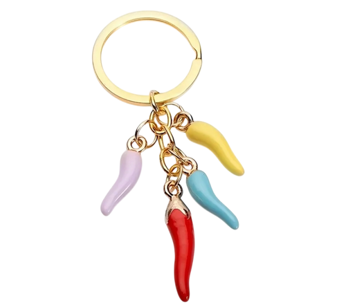 Italian Cornicello Charm Keychain