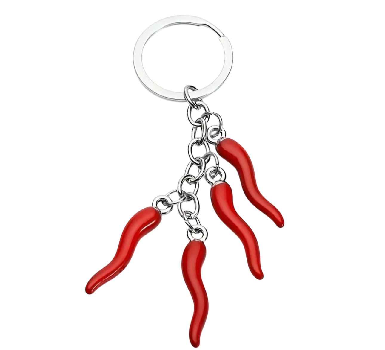 Italian Cornicello Keychain – Red Horn Charm
